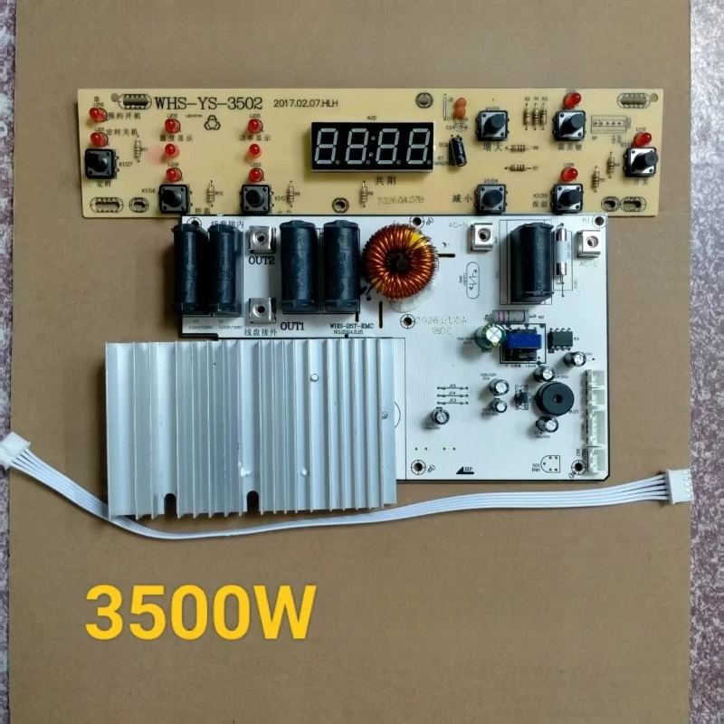Suitable for high-power concave induction cooker 10 lights double knob switch circuit board 3500W