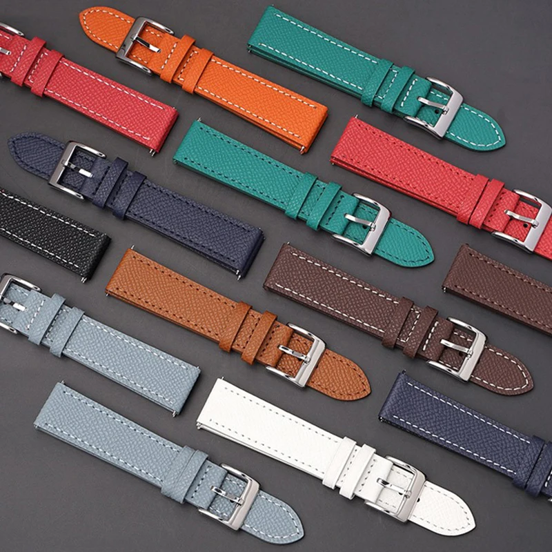 Echtes Lederarmband Schnellverschluss 18mm 20mm 22mm Männer Frauen Retro Rindsleder Handgemacht Ersetzen Armband Band Uhrenzubehör