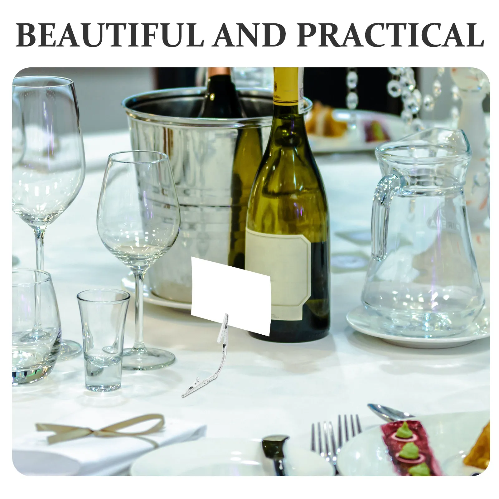 Double Head Flexible Memo Clip Holders 4 Pack Photo Note Table Number Stands for Restaurant Displays