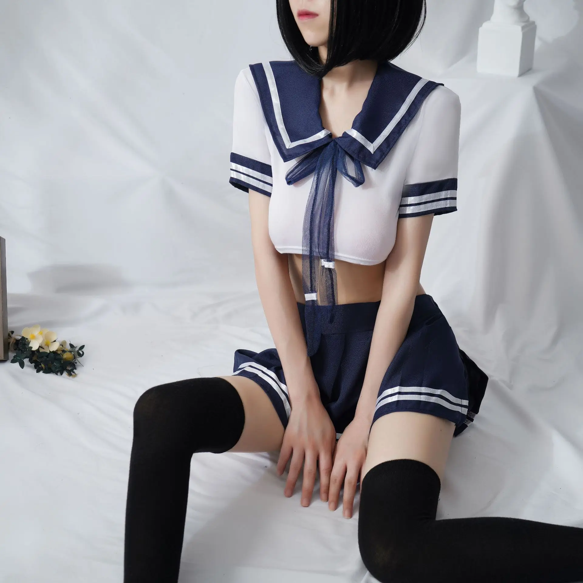 Erotic Lingerie Babydoll Role Costume Women\'s Sexy Cosplay Nurse Student Uniform SchoolGirl Erotic Maid Costume Mini Skirt Dress