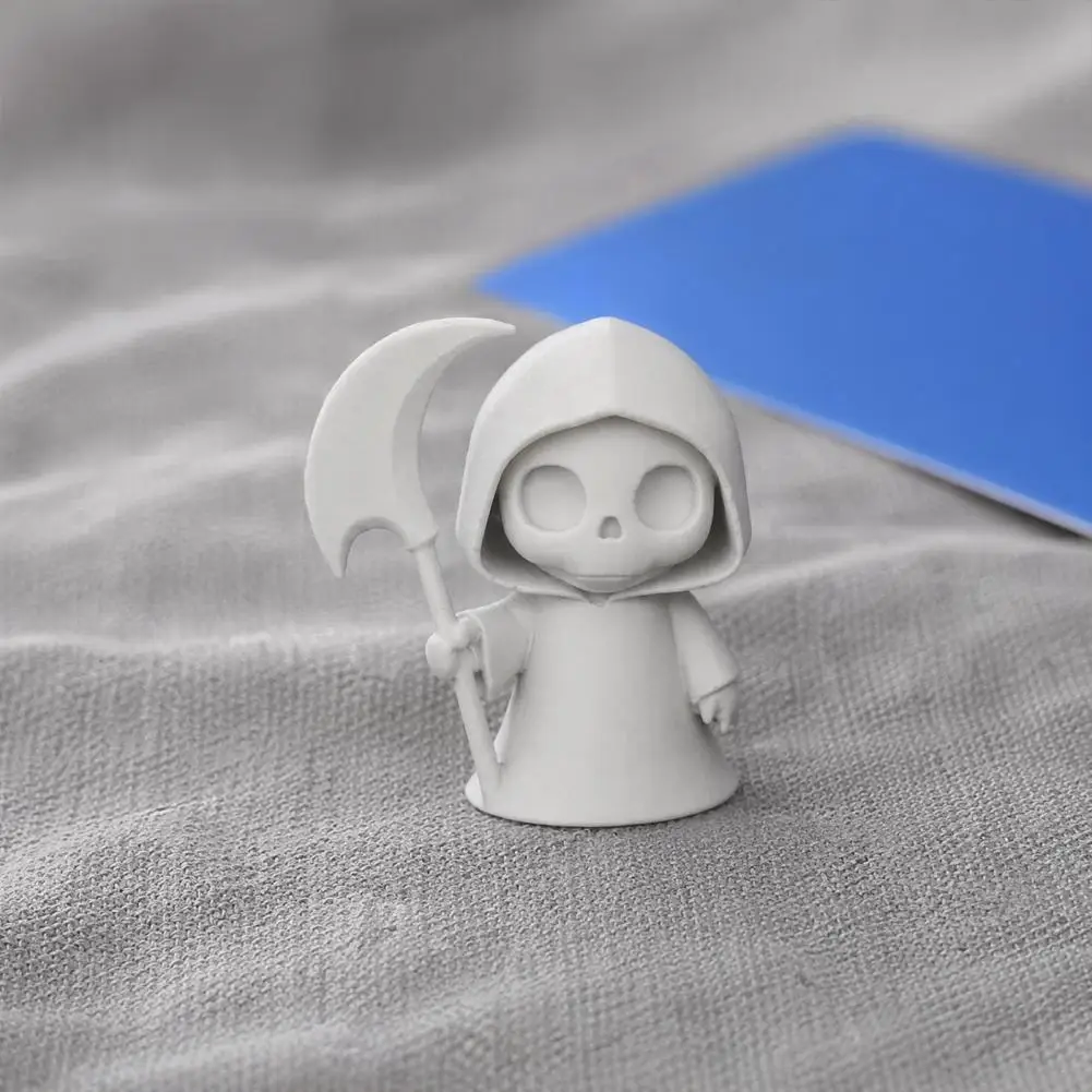 3d Printed Ornaments Unique Gift for Friends 3d Printed Ghost Figurine Mini Halloween Reaper Statue Cute Desktop for Office
