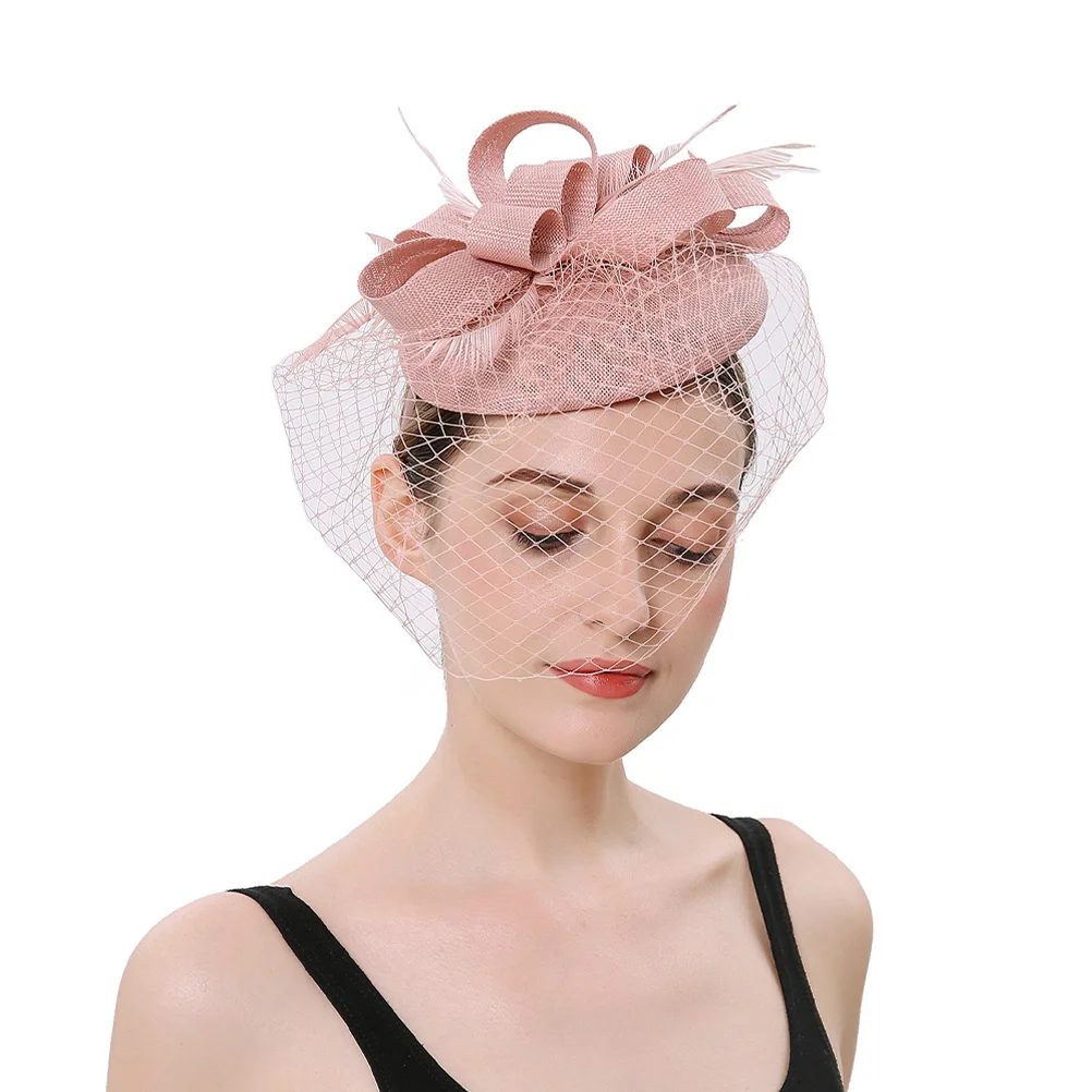 Faixa de cabeça acessórios para o cabelo, véu de malha, chapéu fascinator para festa de chá, dança de casamento, design clássico, estilo elegante, grampo de cabelo