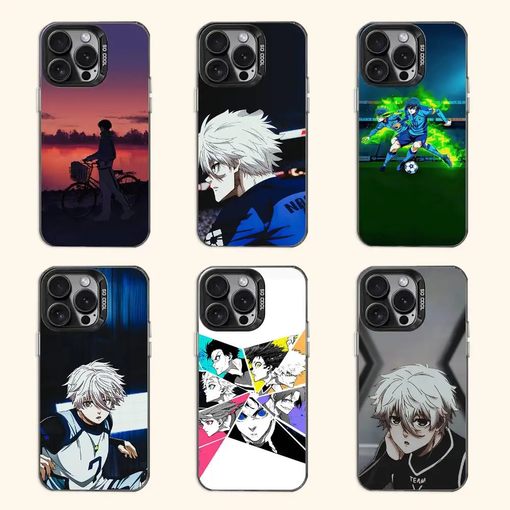 

B-Blue Lock Case for iPhone 11 12 13 14 15 16 17 Pro Max XS X XR Cover