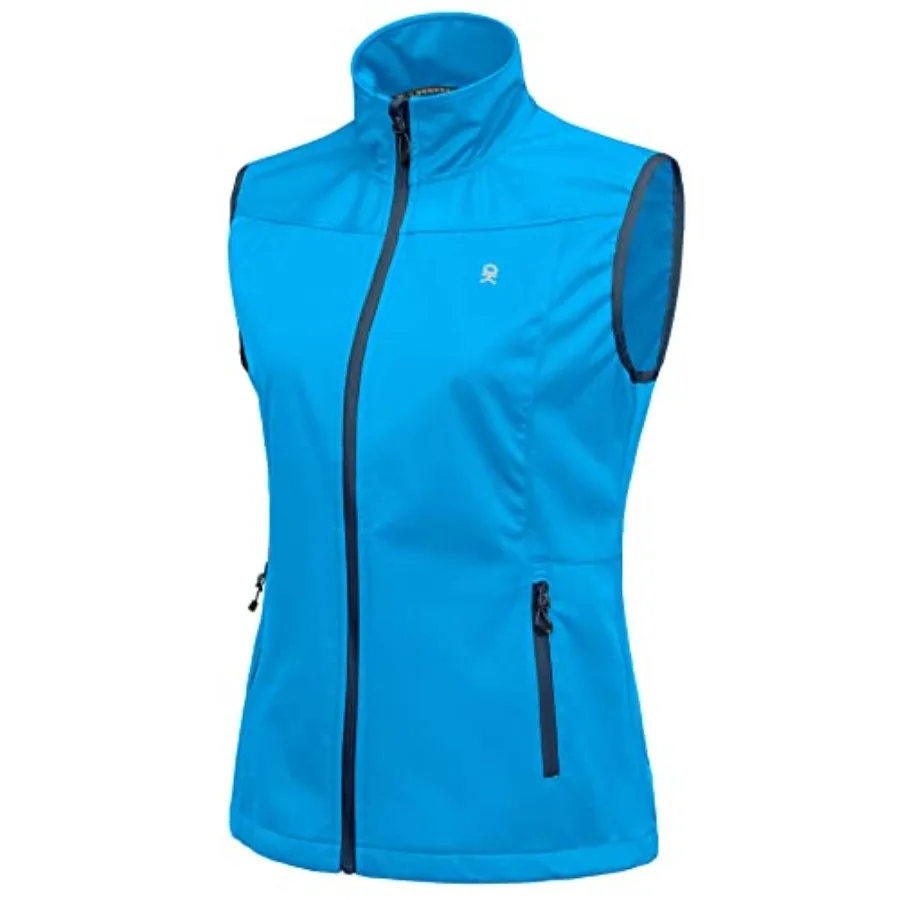 

Little Donkey Andy Women's Lightweight Softshell Vest Windproof Sleeveless Jacket for Running Hiking Travel