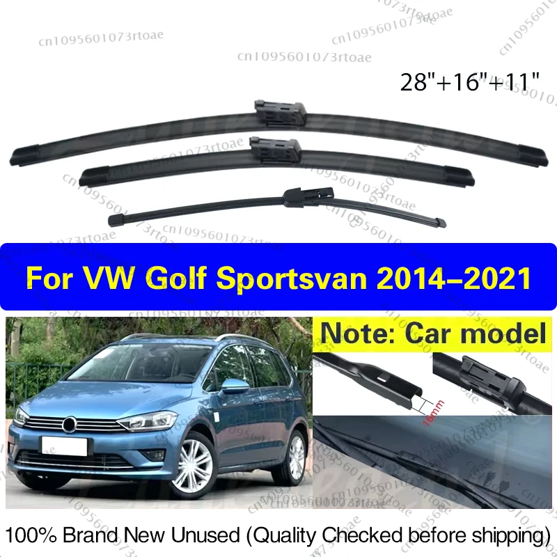

Car Wiper Blades For Volkswagen Golf Sportsvan 2014 - 2021 2020 Front Rear Windshield Windscreen Clean Naturl Rubber Cars Wipers