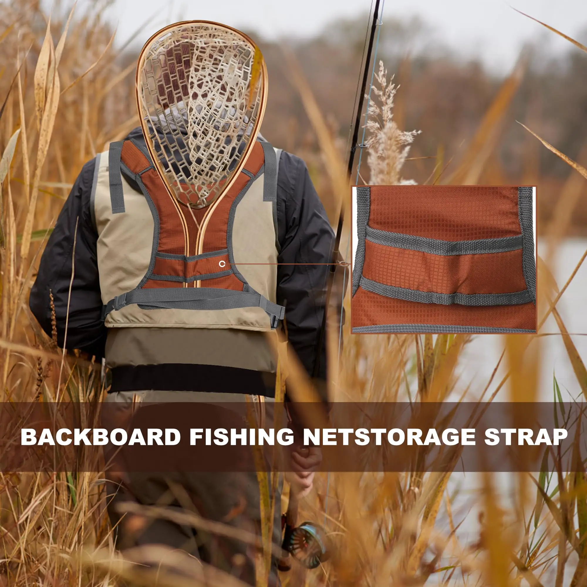 Chaleco pesca mosca ligero MOLLE para cajas y accesorios