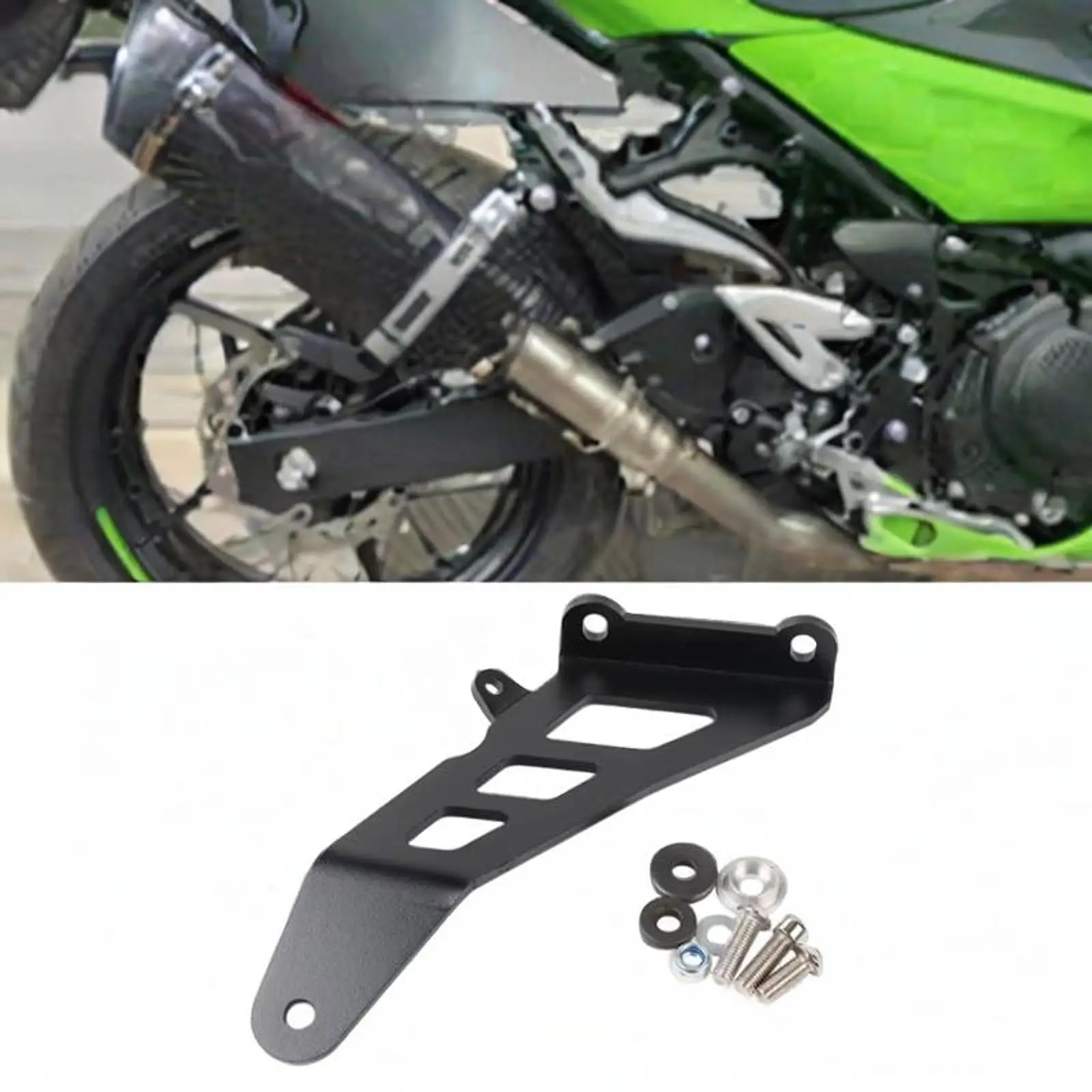 

Rear Foot Pegs Rest Blanking Plates Accessories for Kawasaki Ninja400 2018 2019 2020 2021 2022 2023 Rear Pedal Exhaust Bracket