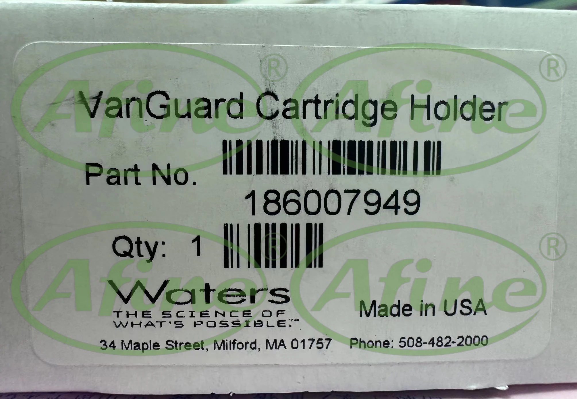 

AFINE Waters 186007949 VANGUARD Cartridge Holder