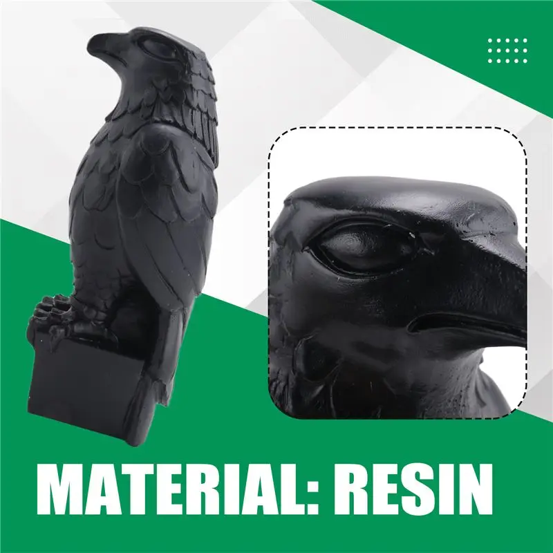 AT84-1 Piece Maltese Falcon Statue Shelf Decorations Black Resin Handmade Resin Sculpture view 2