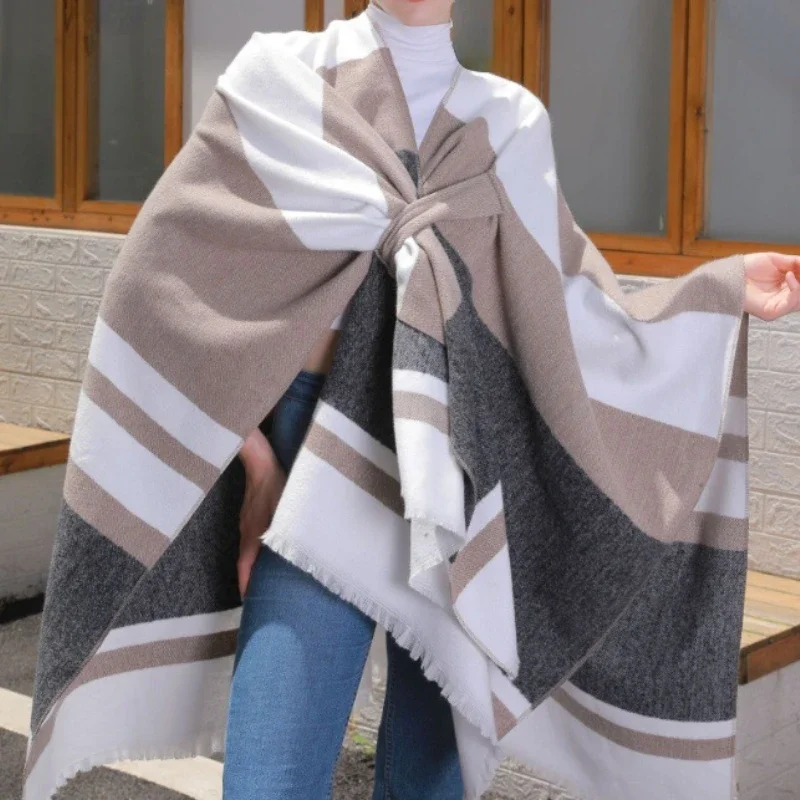 Women Blanket Shawl Wraps Poncho Stylish Fall Winter Soft Warm Cape Shawls Clothes For Women