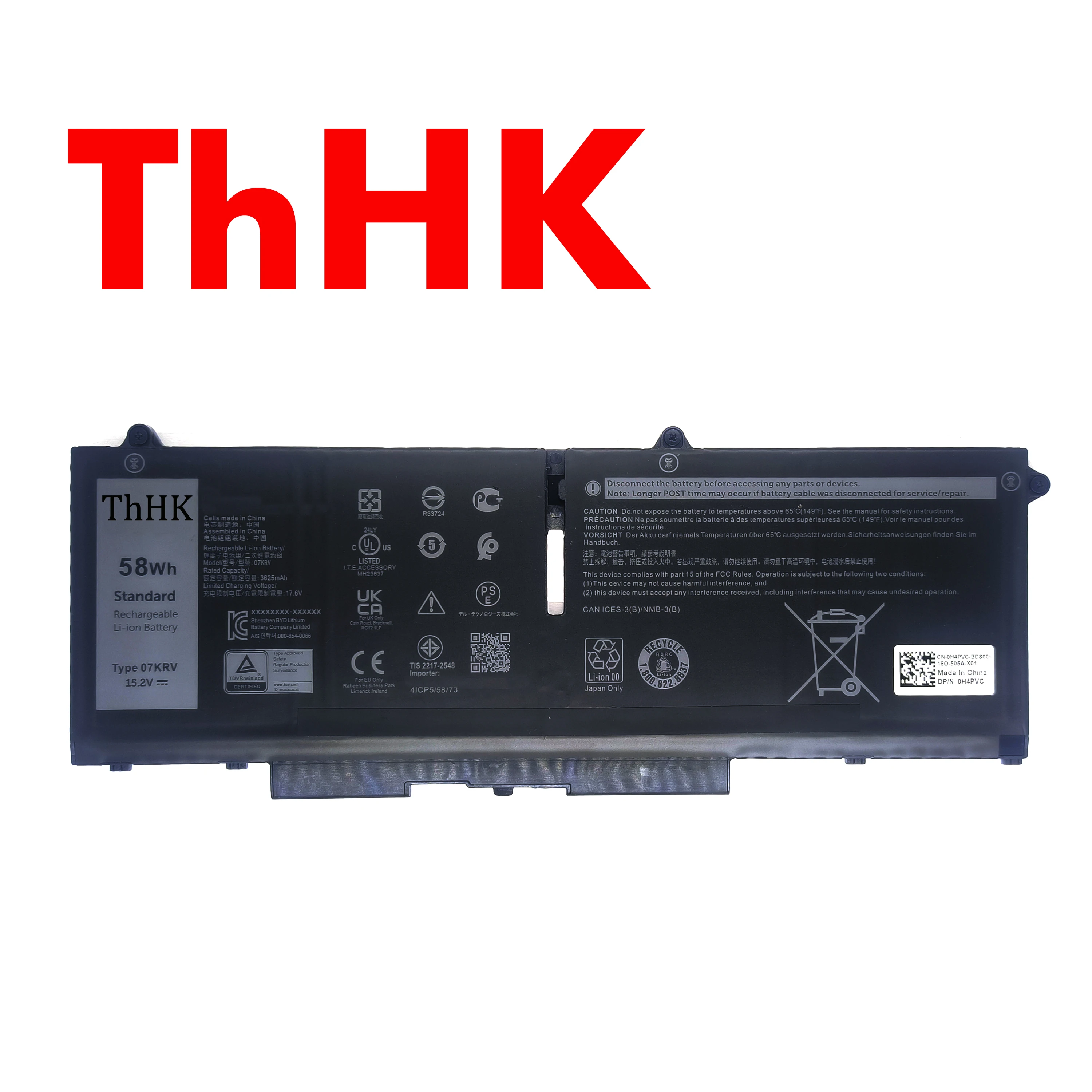THHK 07KRV O7KRV Laptop Battery For Dell Latitude 5430 5530 Precision 3570 P104F P104F005 P104F006 P137G P137G004 P137G005 P137G