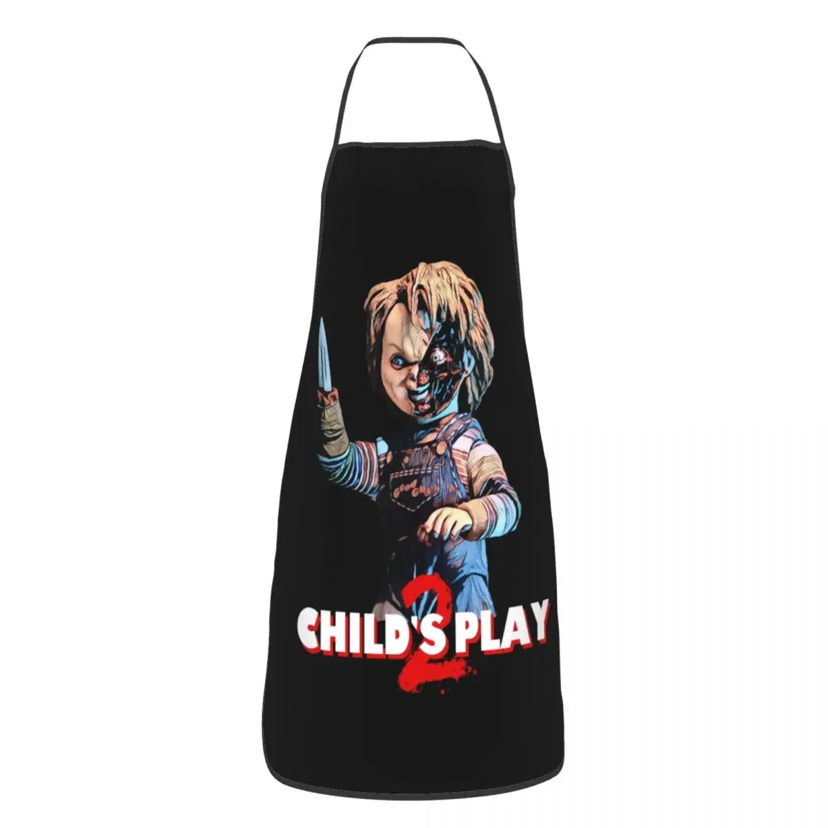 Custom Bib Child's Play Movie Aprons for Men Women Unisex Adult Chef Cooking Kitchen Horror Chucky Tablier Cuisine Painting