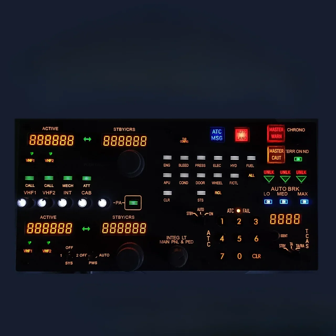 QMPE Integrated Panel Airbus A320 Fenix