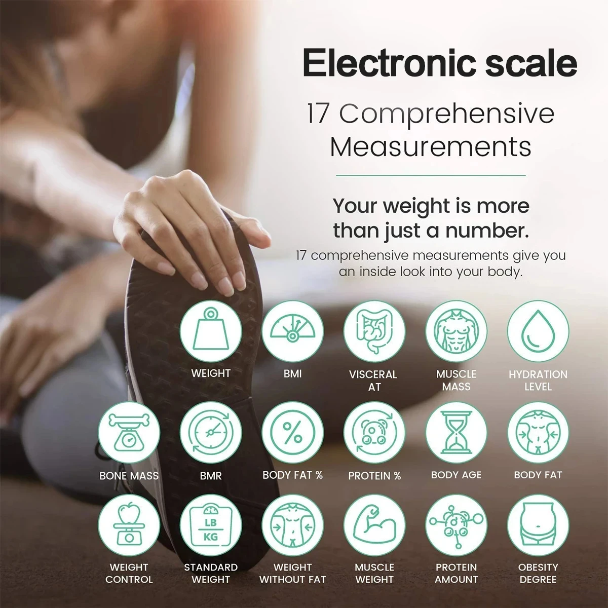 Solar Power Body Fat Scale Smart Digital Scale with Tape Weighting Scale Bluetooth Connected Phone Analyzer Bathroom Accessories