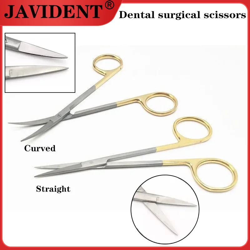 

Dental Materials Oral Instruments Stainless Steel Ophthalmic Scissors Straight Head Elbow Eye Corner Fine Line Scissors