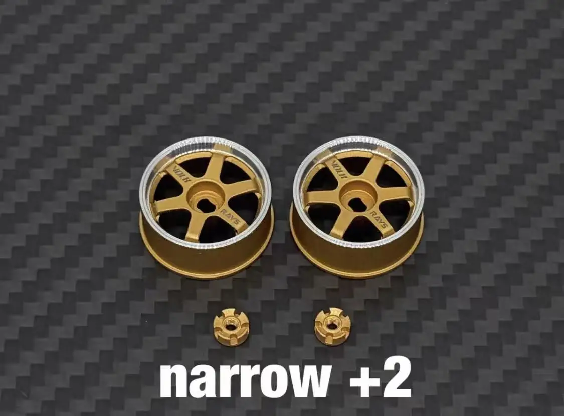 LS Studio LSD 1/28 TE37 MINIZ AWD CNC Wheel (OD 20MM) Gold 2PCS