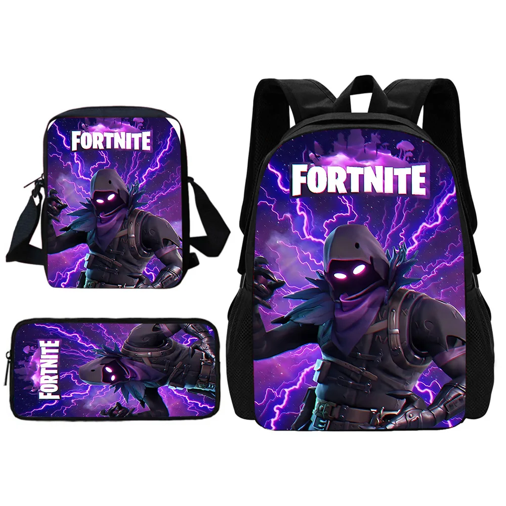 משחק פופולרי FortniteS תיק גב לבית ספר לילדים עם תיק כתף תיקי עיפרון תיקי בית ספר לבנים בנות המתנה הטובה ביותר