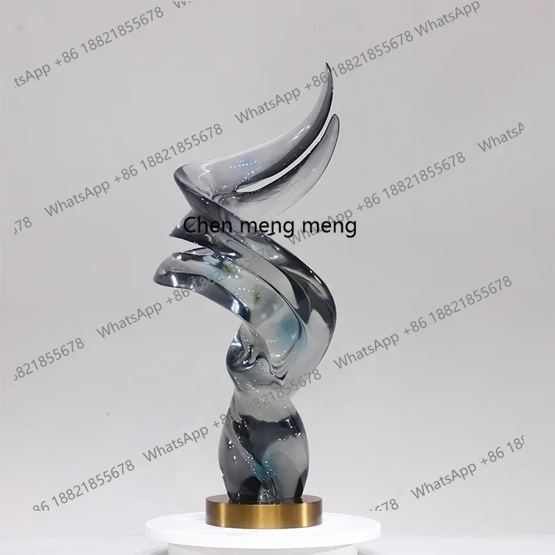 M85 Sales office Sculpture transparent resin craft ornament Abstract light luxury modern decoration