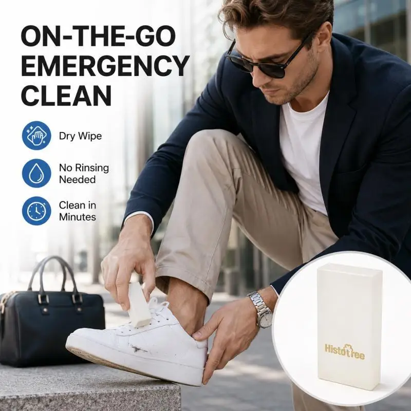 Suede Shoe Cleaning Eraser, Portable Shoe Stain Remover, Waterless Dry Cleaner for Suede Nubuck White Sneakers