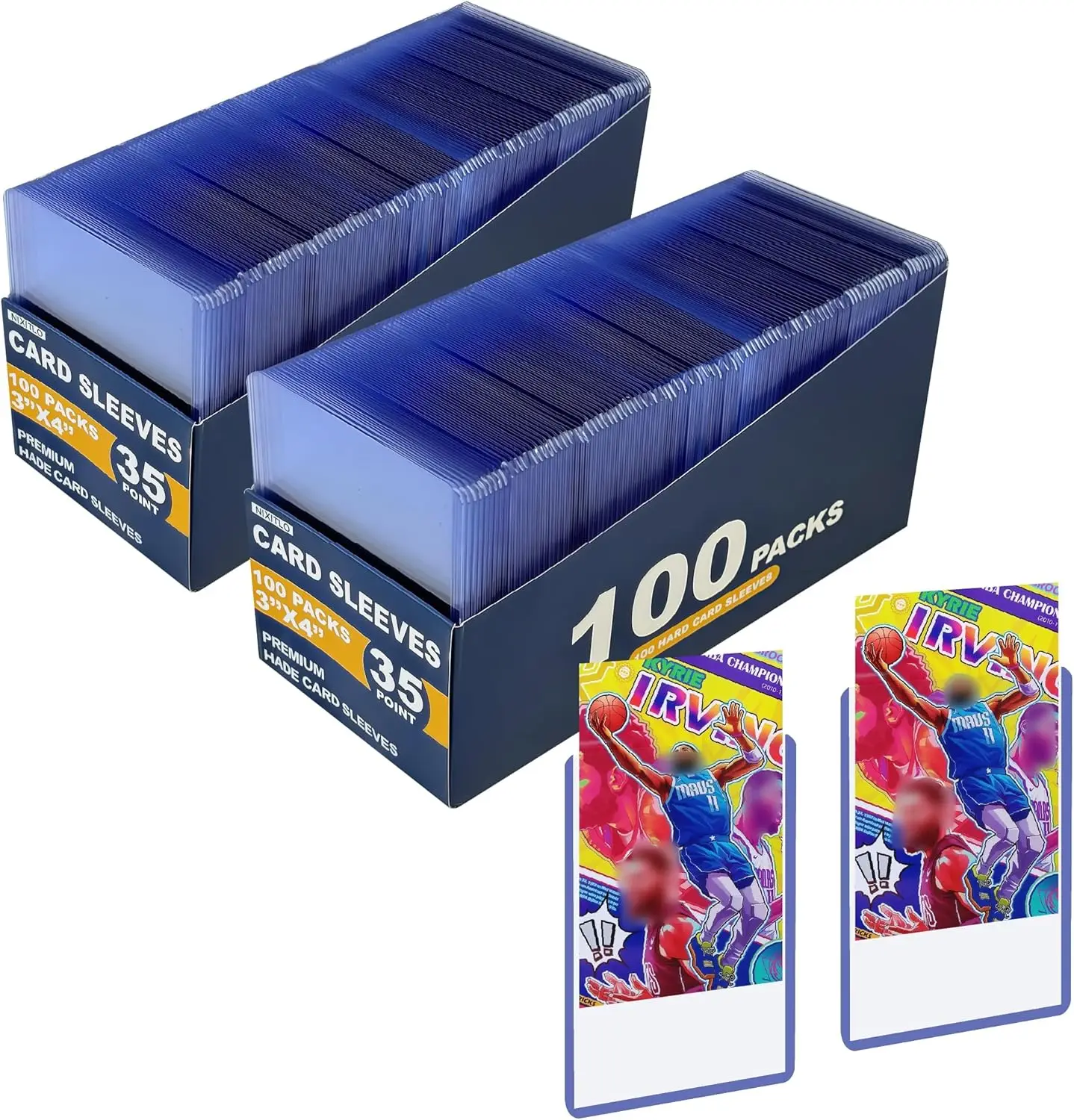 

200 Hard Card Sleeves Toploaders for Protection Baseball Football Premium Rigid Plastic Sleeves for Trading Cards Bulk Value