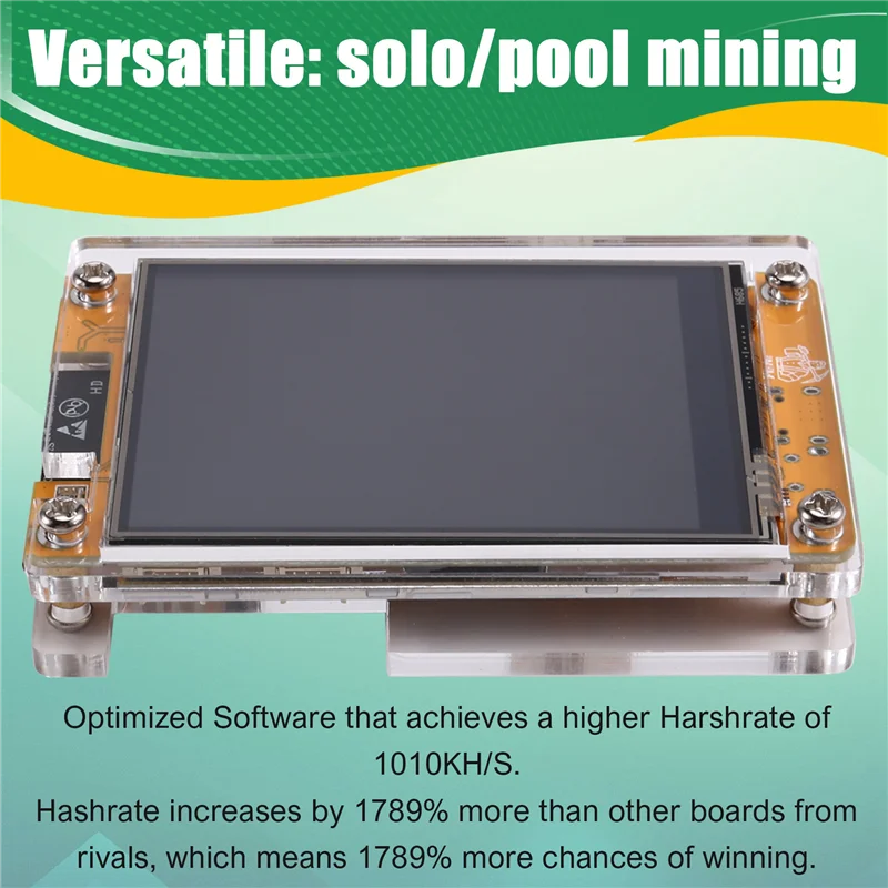 Exquisite-ESP32-D0WD-V3 Bitcoin Miner Large Screen Display Low Power Consumption 1010KH/S Hash Rate NM Module