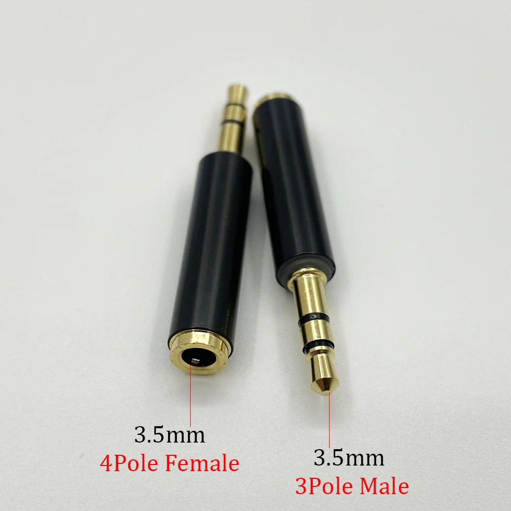 1/2/5Pc pozłacane Jack 3.5mm (TRS), męski na żeński TRRS mikrofon stereofoniczny złącze Audio 3.5mm 3 wtyczka biegunowa do 4 biegunów Jack mikrofon