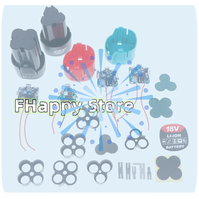 1 Set Hand Drill Power Li-ion Battery Protection Board Electric Tool 18650 Lithium Box Circuit Pack Shell Case Bracket