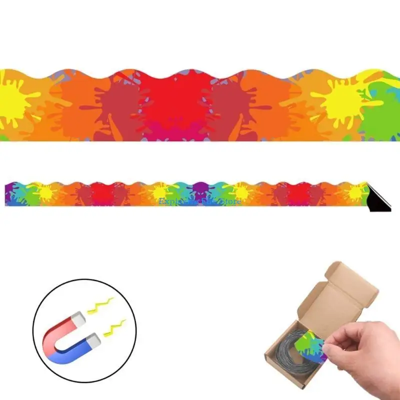 C4DB Straight Borders Trim Sticker for School Party Bulletin Bulletin Décoration tableau