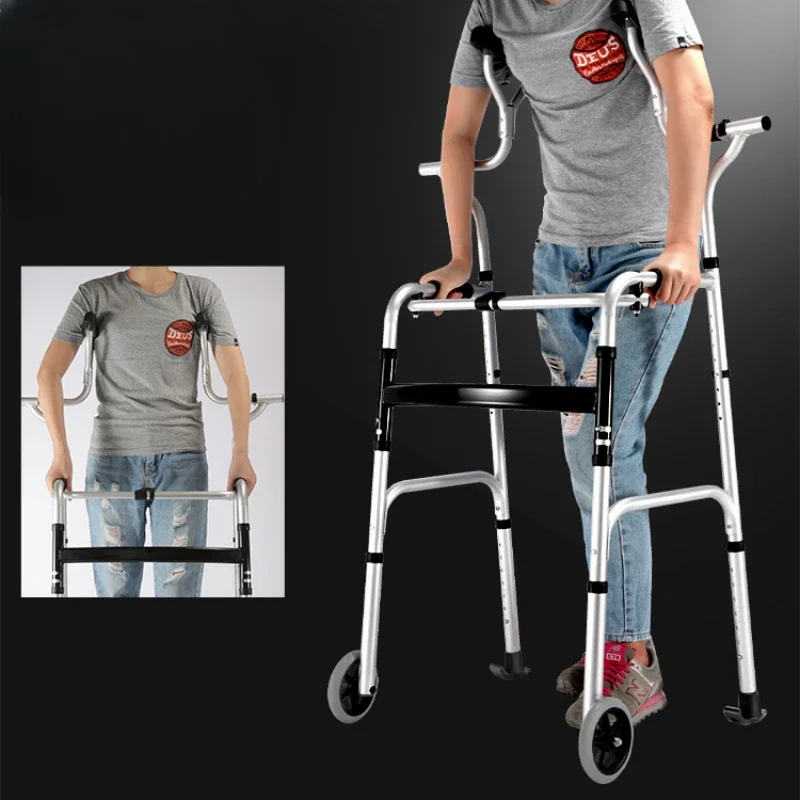 

Adjustable Aluminum Alloy Cane - Wear-Resistant Walking Aid, Shock-Absorbing Disabled Walker, Lower Limb Trainer