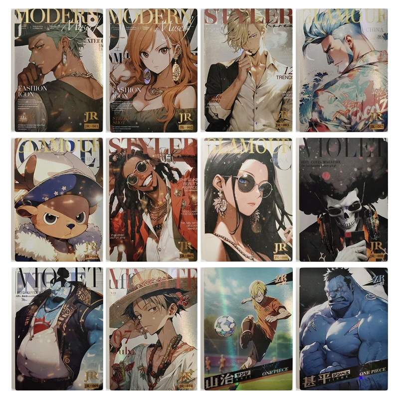 

Japanese Manga ONE PIECE JR Nami Nico Robin Jinbe Flash cards Collectible Cards Christmas Birthday Gifts Children's Toys