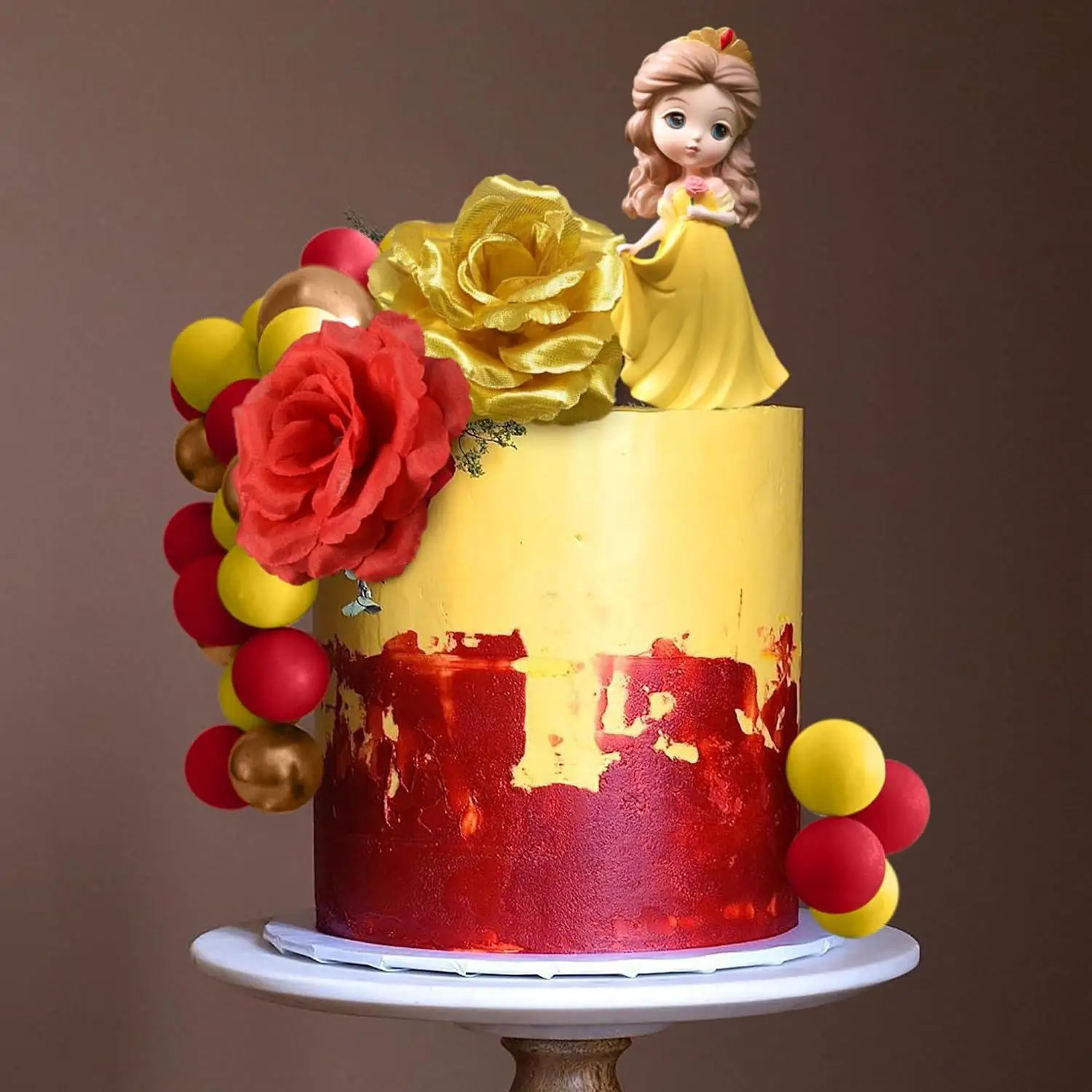 Luxury Princess Cake Decorations Princess Cake Topper Princess Castle Cake Toppers For Girls Birthday Party Supplies Favors view 2