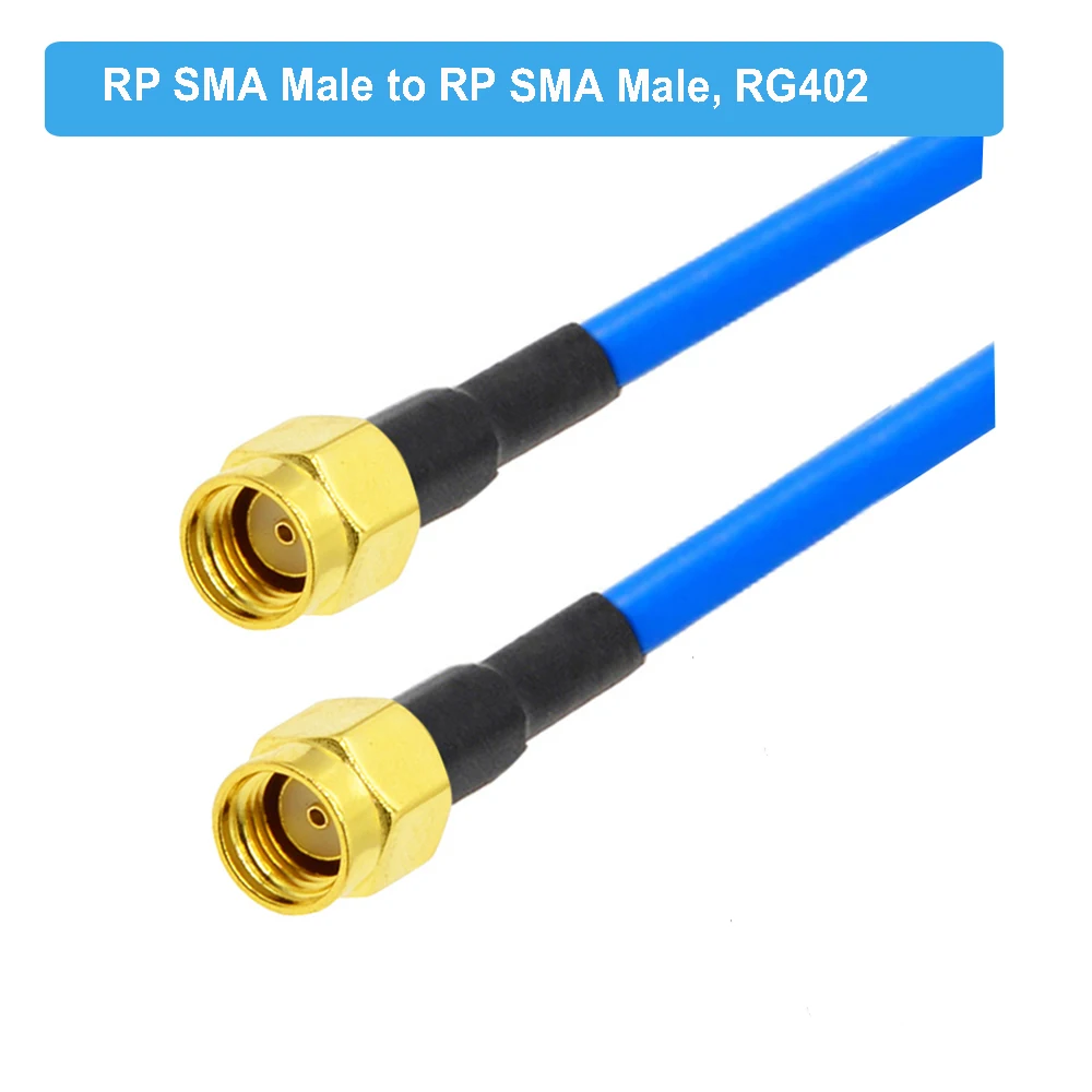 RG402 Cable RP-SMA Male to RP-SMA Male 50 Ohm Low Loss RF Coaxial Cable Temperature Resist High Frequency Test Cable