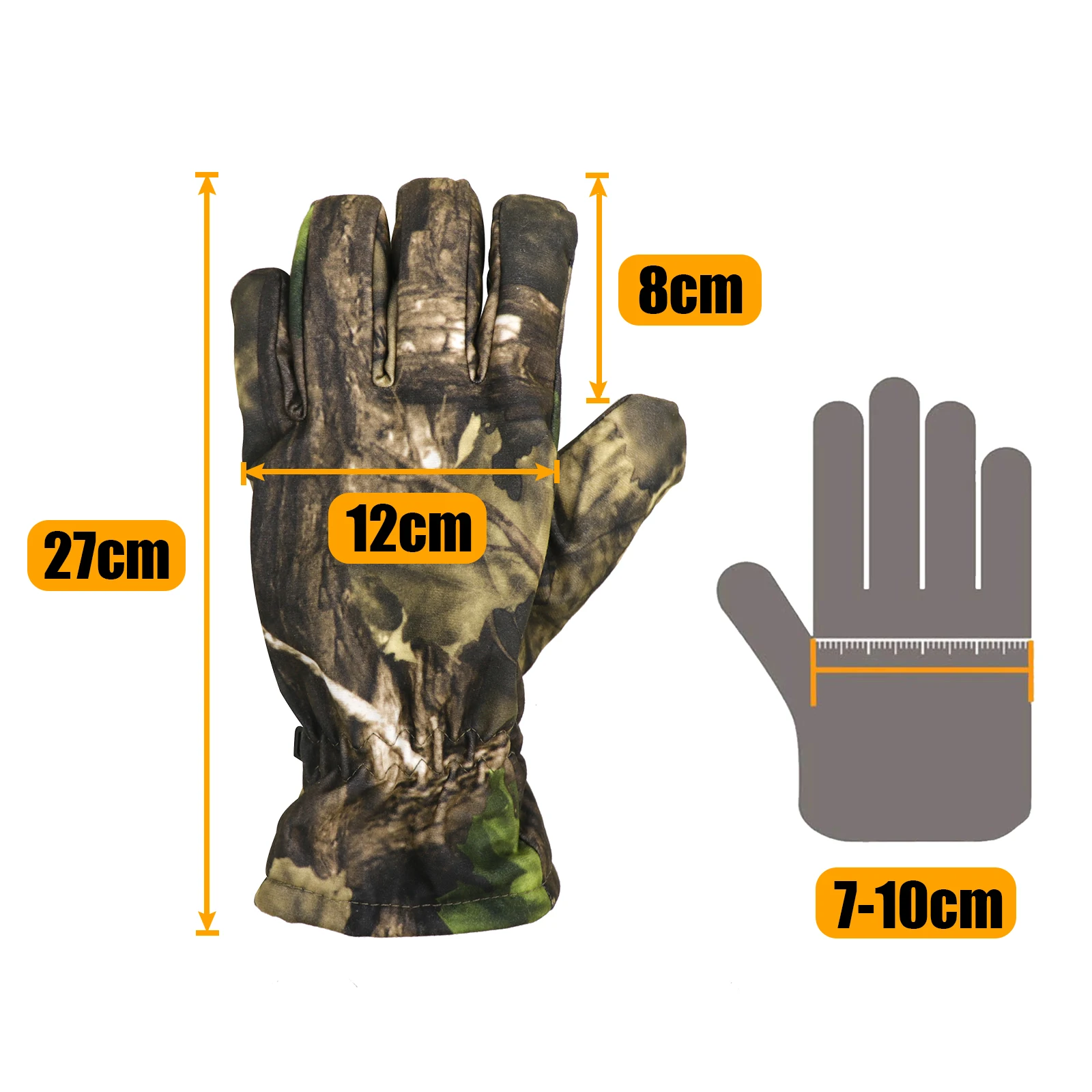 Hunting Gloves Winter Camouflage Non-slip Waterproof Warm Touch Screen Windproof Gloves for Shooting Fishing Camping Hunting