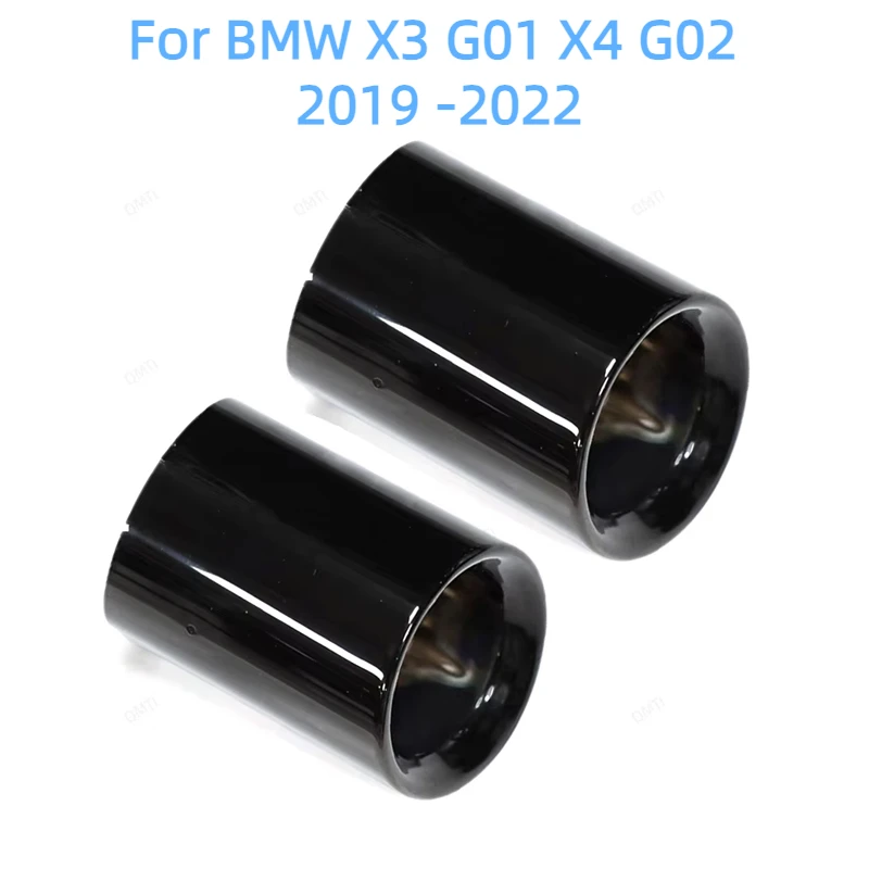 Exhaust Muffler Tip For BMW X3 G01 X4 G02 2019 2020 2021 2022 Stainless Steel Black/Silver Exhaust Tip Nozzle Car Accessories