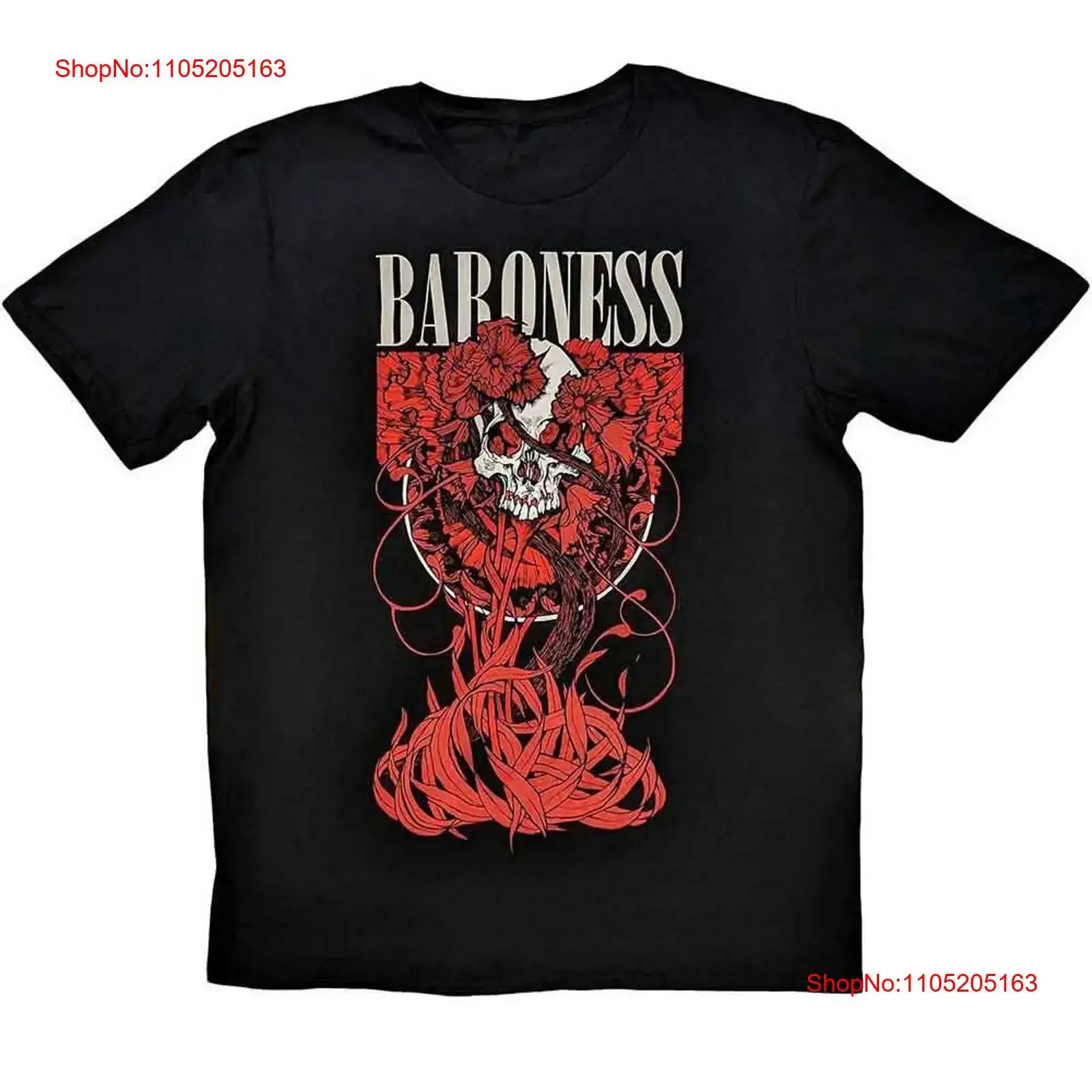 VTG Baroness Band Tour Concert Heavy Cotton Black T Shirt S 5XL SG280 vintage Washed Versatile Casual graphic fashion Slightly