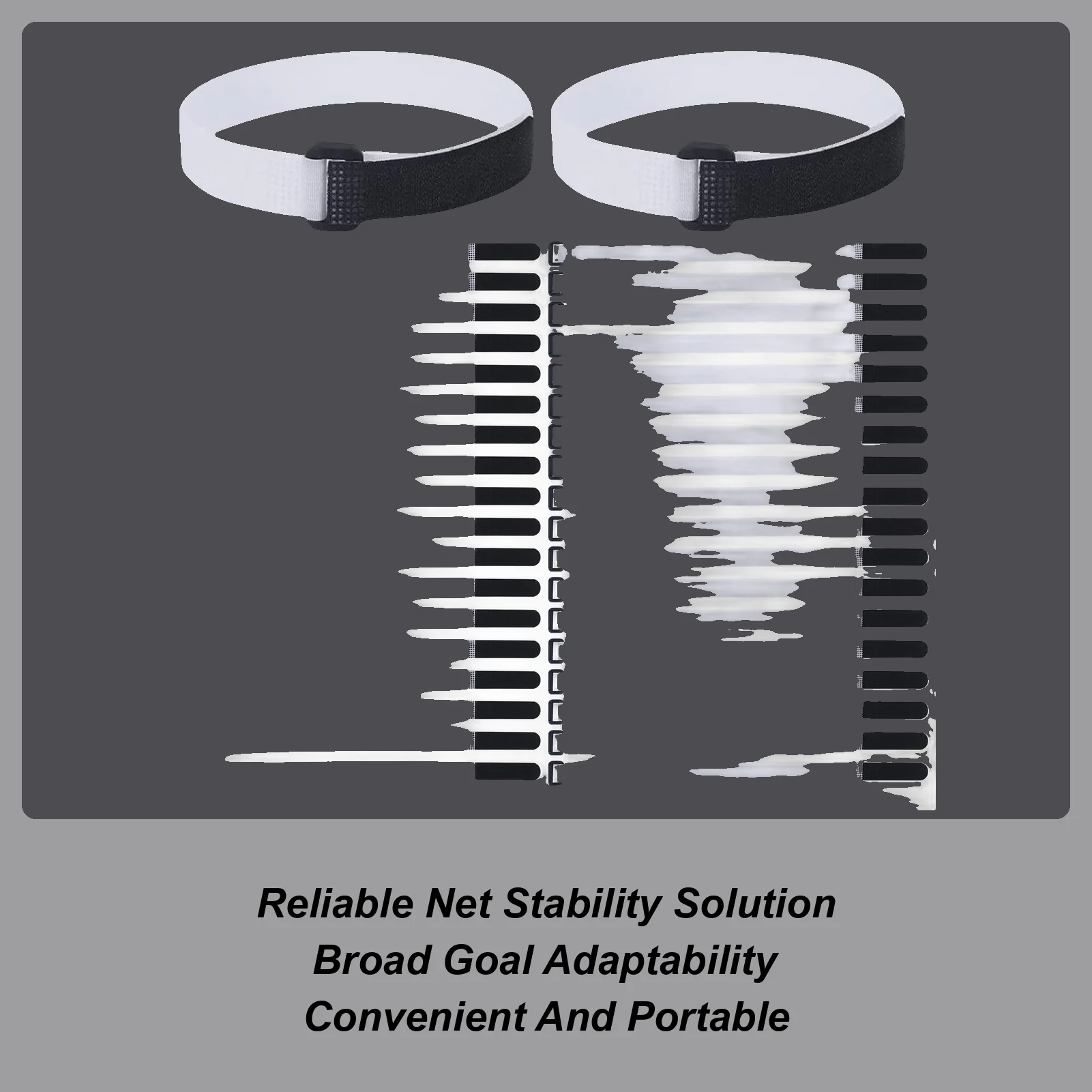 골 네트 스트랩 네트 루프 고정끈 50개입 안정적이고 튼튼한 스트랩 타이, 남아 어린이 훈련 야외 스포츠 놀이터 체육관용