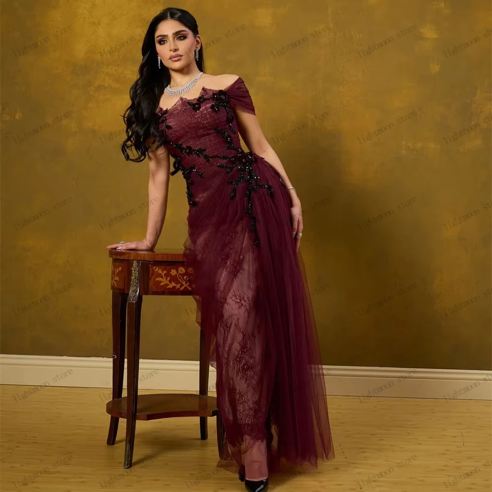 Vintage-Abendkleider, glamouröses Abendkleid, Spitze, abgestufte Roben, schulterfrei, charmant, 2025, Vestidos De Gala, individuell gestaltet 2026