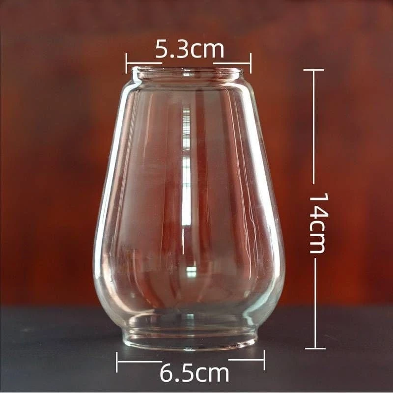 Oil Lamp Glass Victorian Hurricane Chimney Lamp Globe Replacement Handblown Clear Glass Chimney Lamp Shade for Lantern