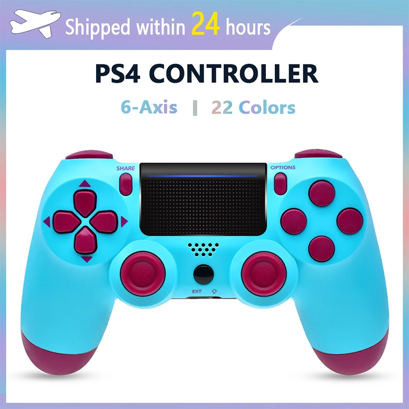 لوحات ألعاب لوحدة تحكم PS4 للبلاي ستيشن 4/Pro/Slim/PS3/PC/6-محور لوحة ألعاب لاسلكية مزدوجة الصدمات لوحدة تحكم بلوتوث PS4