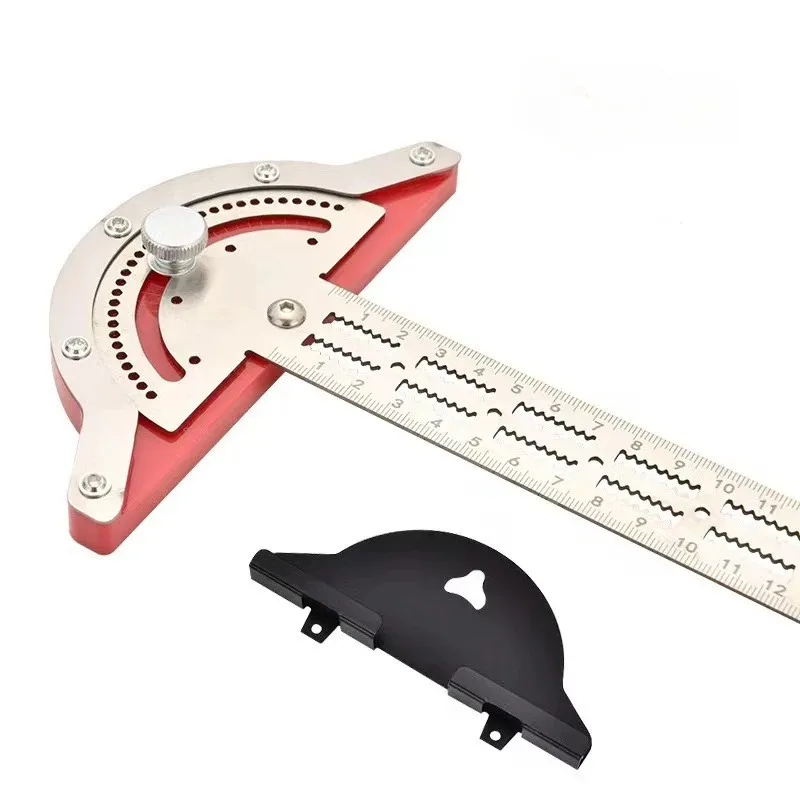 목공 모서리 눈금자 스테인레스 스틸 각도기, 각도 정밀 목수 측정 도구, 목수 도구