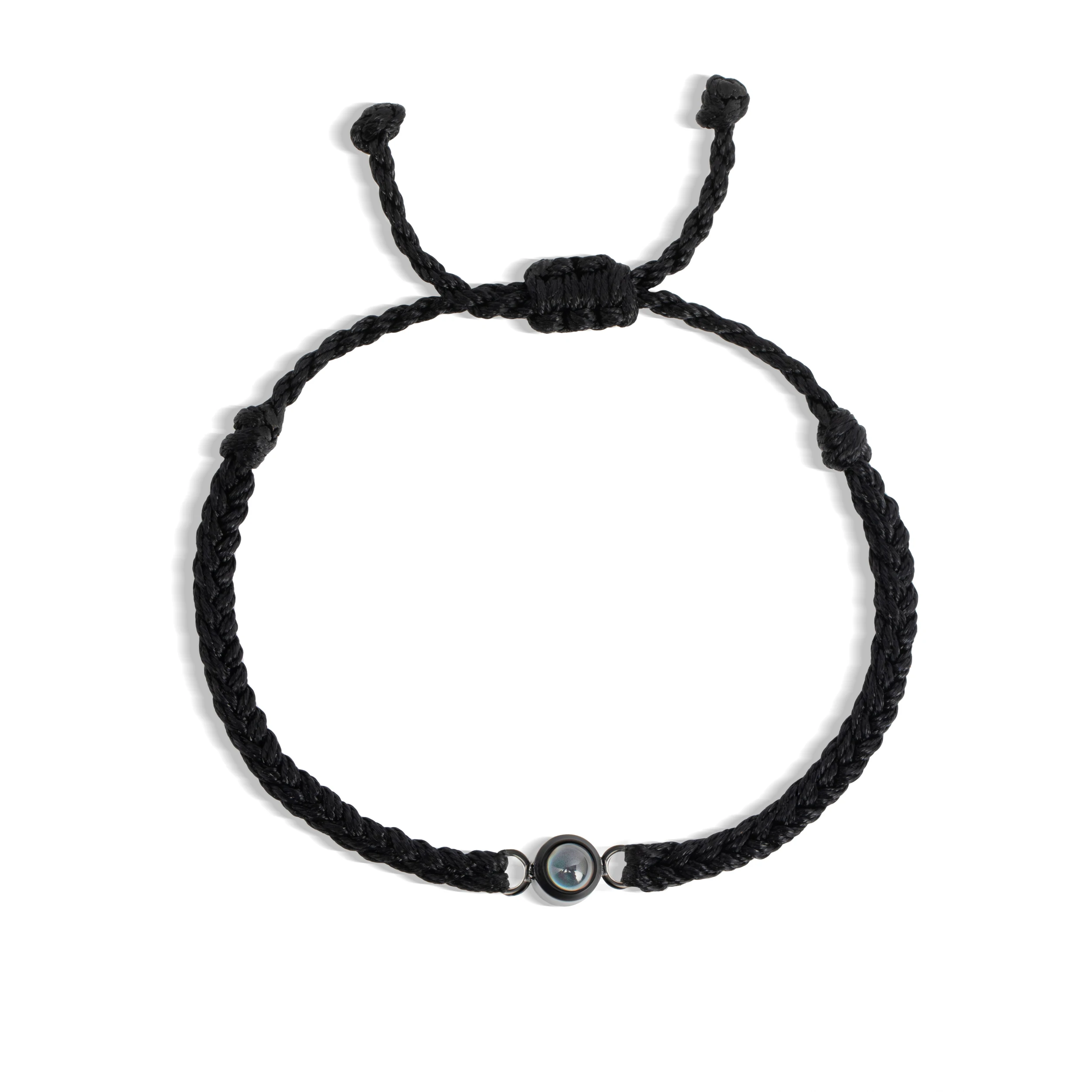 Custom Rope Photo Bracelet – Personalised Photo Projection Bracelet  Adjustable Memory Charm Wristband for Men Women
