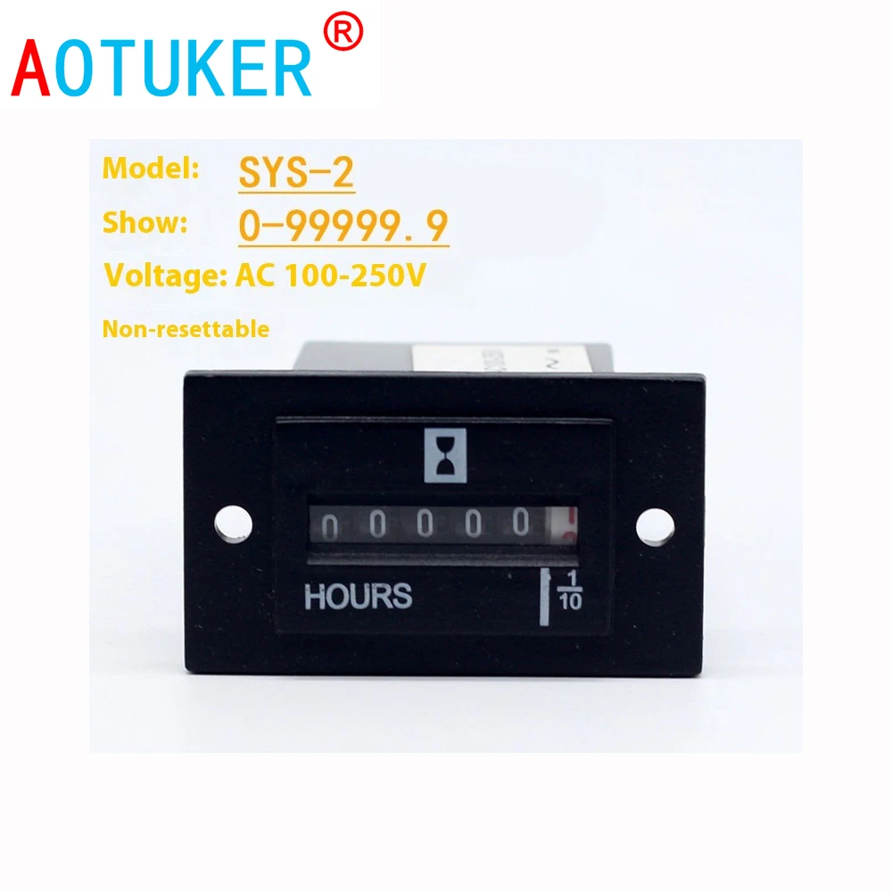 Forklift Timer Industrial Hour Meter SYS-2 Power Supply AC 100-250V Time Measuring Device