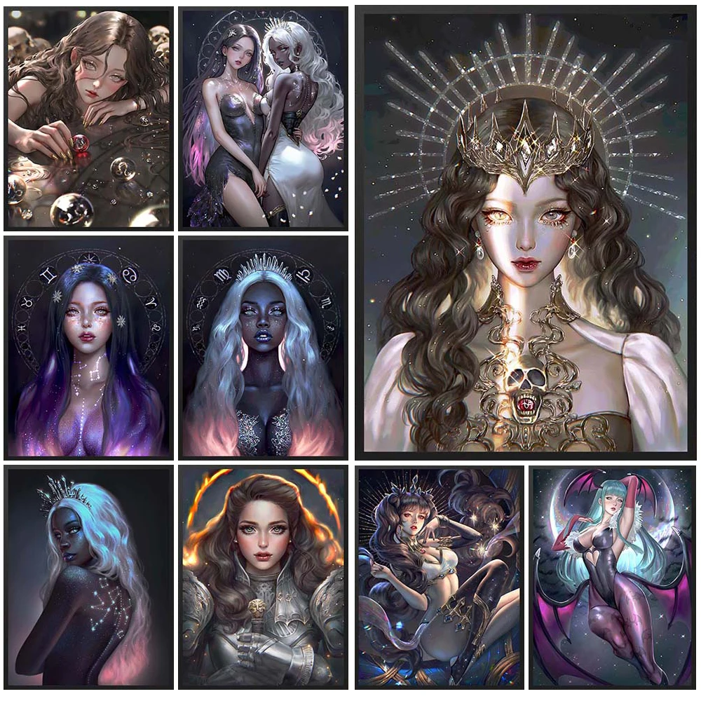 

Cartoon Sexy Girl Woman Cosplay Princess Poster Wall Art Canvas Painting Home Decor Wall Pictures For Living Room Unframed