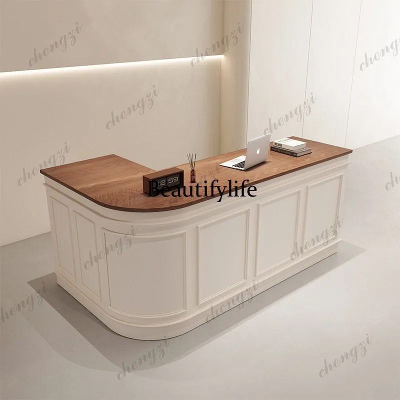 Corner cashier, front desk paint clothing store bar cake shop, milk tea shop French counter