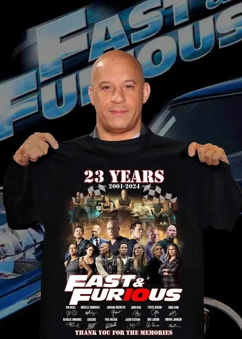 23 Years 2001 - 2024 Fast & Furious Thank You For The Memories Tshirt