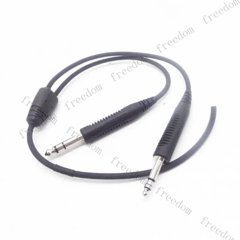 HJY  6Pin LEMO to Dual 6.35mm5.0mm Plug Cable for BOSE Aviation Headset A20 Broken Wire, For PartsRepair
