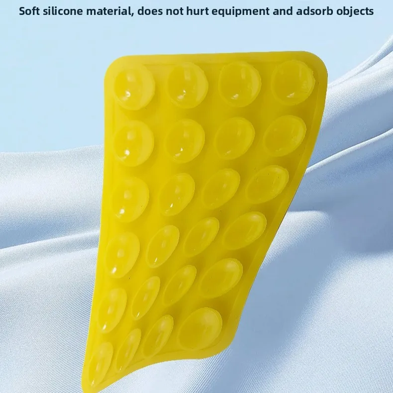 Ventosa per telefono in silicone bifacciale 24 pezzi, supporti quadrati in silicone autoadesivi, supporto per telefono adesivo per auto, parete, scrivania - R