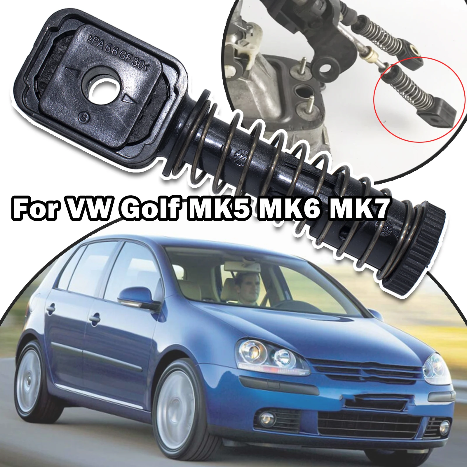 Bowden Cable Catch For VW Golf MK5 MK6 MK7 Manual Gearbox Shaft Selector Change Lever Shifter Cable Linkage Rod End 1K0711761B