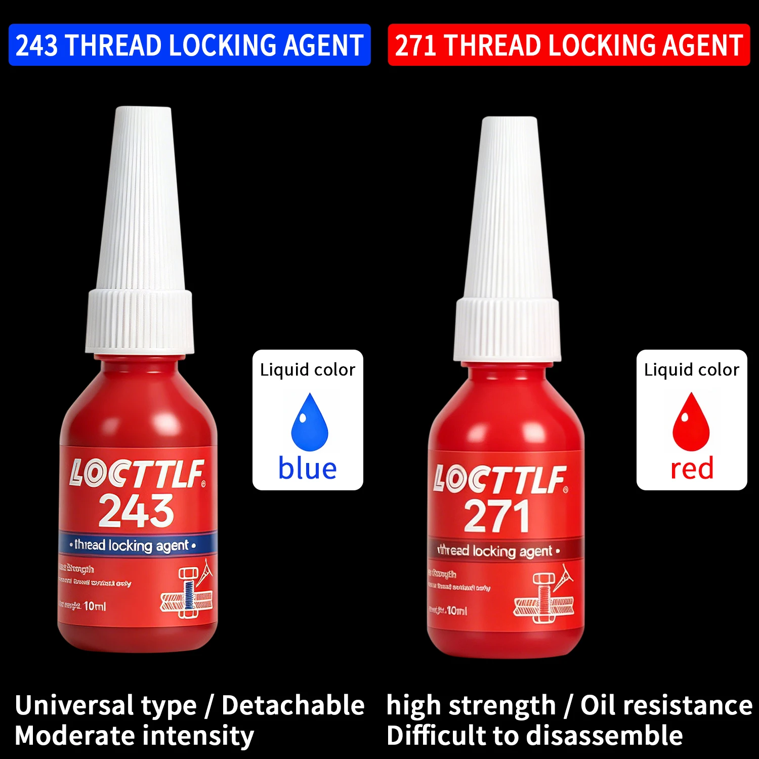 243-271 Thread Locking Adhesive Sealant Anti-Loosening Anti-Vibration Anaerobic Type for Screws And Nuts Removable & Non-Removab image 2