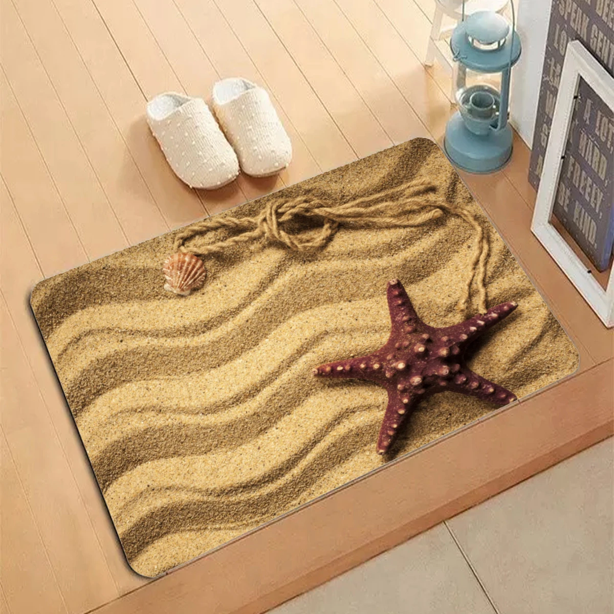 

Ocean Beach Starfish Pattern Anti-Slip Carpet Door Mat Doormat Outdoor indoor Non-Slip Floor Mats Area Rug